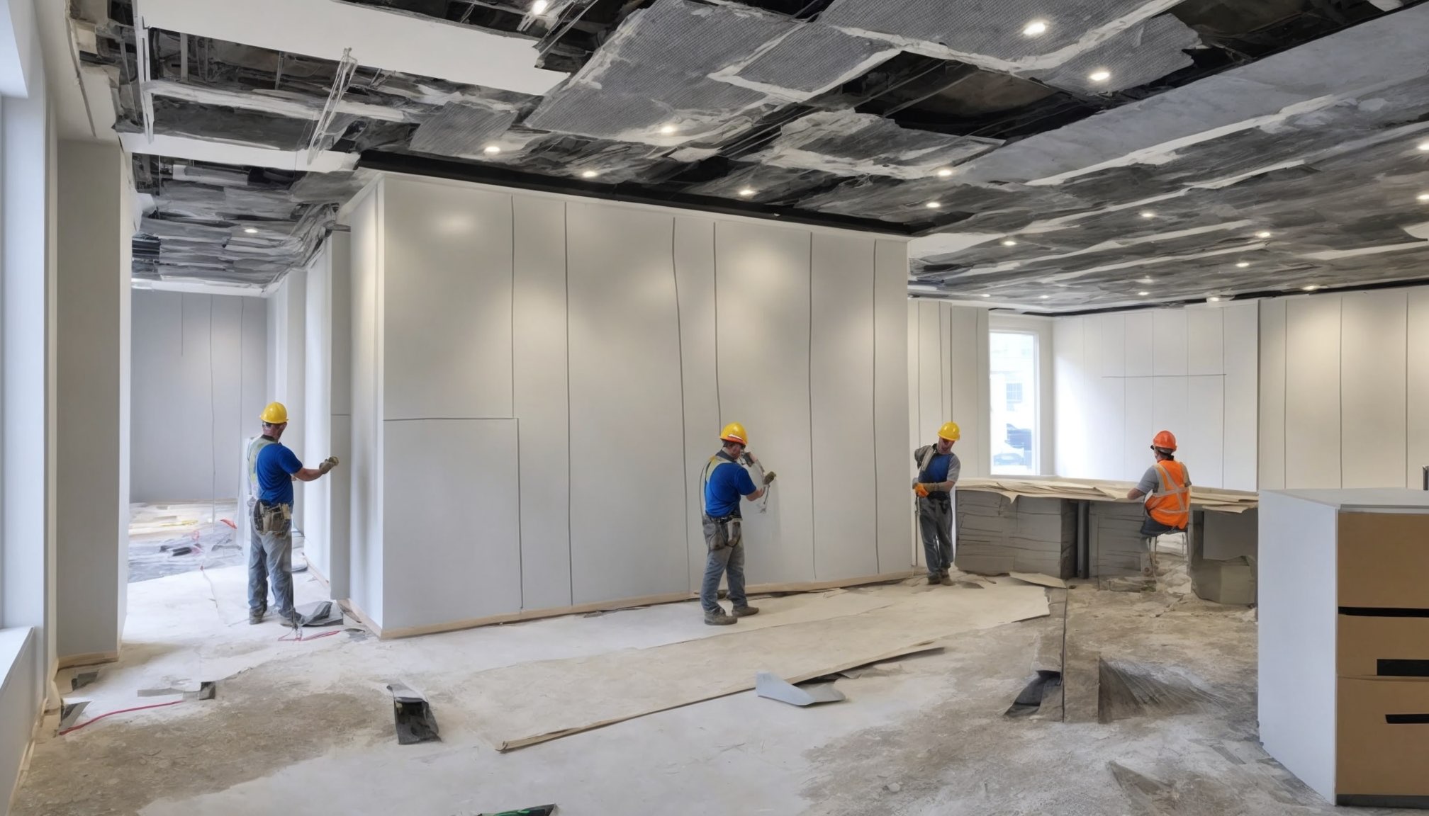 Commercial drylining project in a Bristol office building